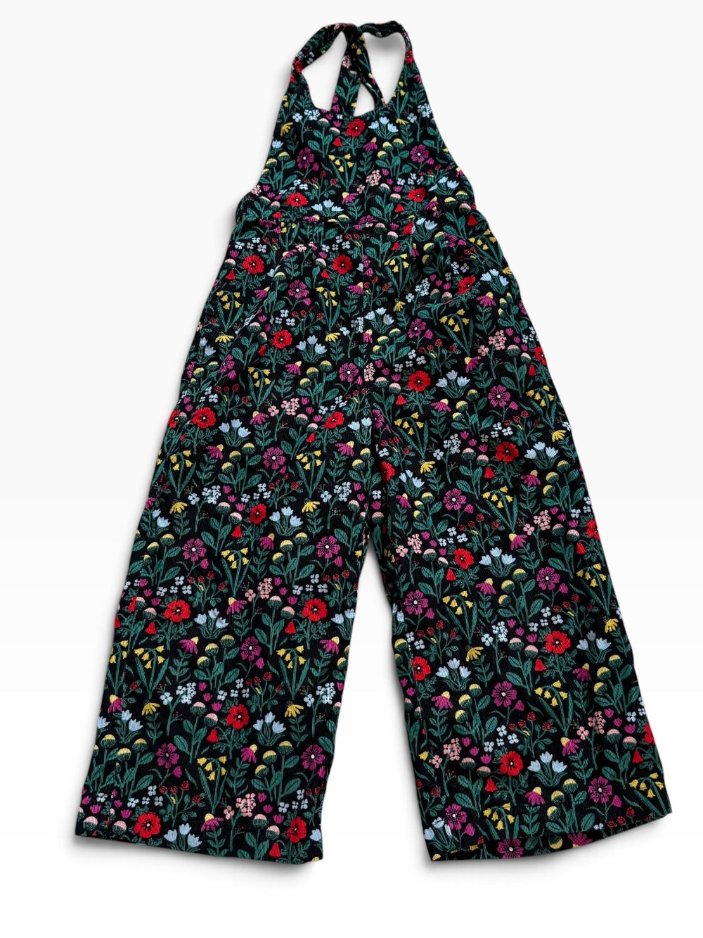 Hanna Andersson Floral Corduroy Jumpsuit